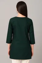 Cotton Embroidered Short Kurti for Women 