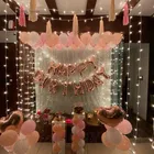 Ultimate Pastel Rose Gold Happy Birthday Decoration Set 