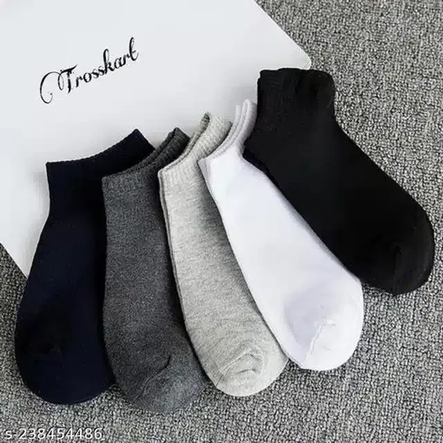 Cotton Socks for Men (Multicolor, Set of 5)