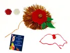 Synthetic 2 Pcs Rakhi with Greeting Card & Roli Chawal 