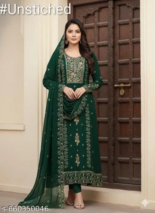 Georgette Pakistani Suits for Women (Multicolor, 6.45 meter (XL)