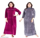 Velvet Nightdress Set for Women 