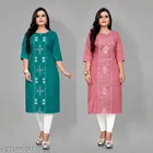 Botanical Cotton Kurti for Women, Pack of 2 