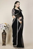 Chiffon Woven Design Saree for Women 
