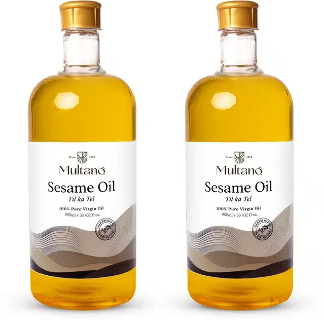 Cold Pressed Sesame Oil for Hair (Pack of 2, 900 ml)