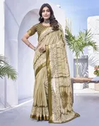 Linen Printed Saree for Women 