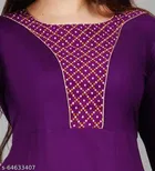Anarkali Rayon Solid Kurti for Women 