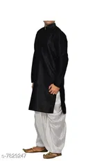 Silk Solid Kurta with Dhoti for Men 