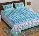 Cotton Rajasthani Jaipuri Double Bedsheet with 2 Pillow Covers 