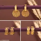 Gold-Plated Earrings/Studs/Bali Combo For Women'S/Girls