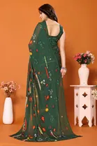 Georgette Printed Saree for Women 