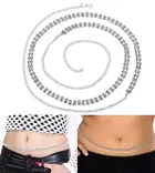 Silver Plated 2 Line Belly Chain for Women