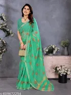Kota Doria Cotton Bandhani Printed Saree for Women 