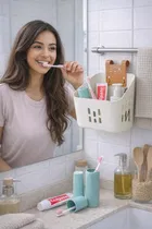 Hanging Storage Basket Hook Storage Basket for Bathroom Bedroom On A Railing Bins & Baskets