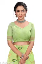 Cotton Linen Zari Woven Saree for Women 